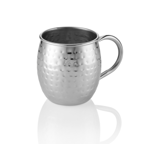 Was Germany Moscow Mule Set, 0,45 ltr., Ø 8,5 cm, Höhe 10 cm, gehämmert, Set á 2 Stück, Chromnickelstahl Was Germany Moscow Mule Set, 0,45 ltr., Ø 8,5 cm, Höhe 10 cm, gehämmert, Set á 2 Stück, Chromnickelstahl