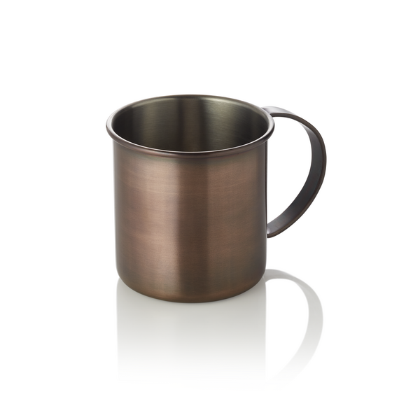 Was Germany Moscow Mule Set, 0,45 ltr., Ø 9 cm, Höhe 9 cm, antique, Set á 2 Stück, Chromnickelstahl, PVD Beschichtung Was Germany Moscow Mule Set, 0,45 ltr., Ø 9 cm, Höhe 9 cm, antique, Set á 2 Stück, Chromnickelstahl, PVD Beschichtung