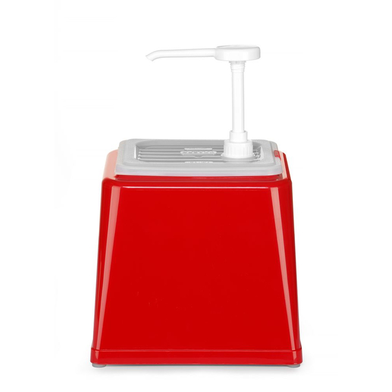 Hendi Pump-Saucenspender, 2,5L, Rot, 230x210x(H)327mm 2 Hendi Pump-Saucenspender, 2,5L, Rot, 230x210x(H)327mm