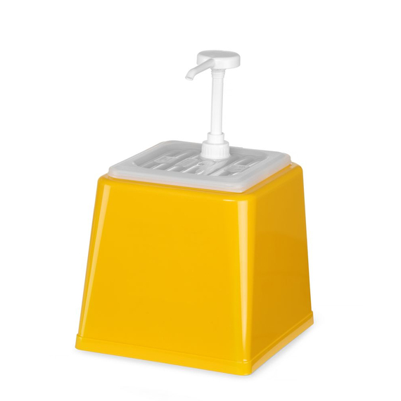 Hendi Pump-Saucenspender, 2,5L, Gelb, 230x210x(H)327mm 1 Hendi Pump-Saucenspender, 2,5L, Gelb, 230x210x(H)327mm