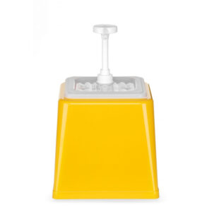 Hendi Pump-Saucenspender, 2,5L, Gelb, 230x210x(H)327mm