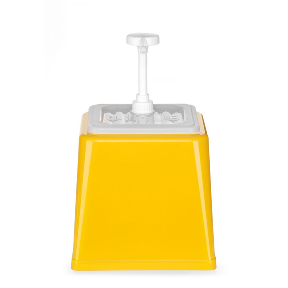 Hendi Pump-Saucenspender, 2,5L, Gelb, 230x210x(H)327mm Hendi Pump-Saucenspender, 2,5L, Gelb, 230x210x(H)327mm