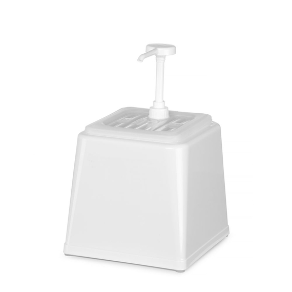 Hendi Pump-Saucenspender, 2,5L, Weiß, 230x210x(H)327mm 1 Hendi Pump-Saucenspender, 2,5L, Weiß, 230x210x(H)327mm