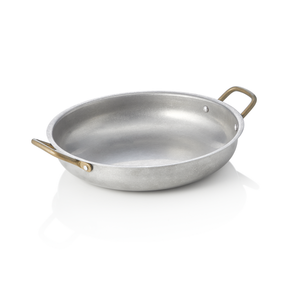Steel & Style Servierpfanne VINTAGE, mit 2 Messinggriffen, Ø 23 cm, 1 ltr., Chromnickelstahl Steel & Style Servierpfanne VINTAGE, mit 2 Messinggriffen, Ø 23 cm, 1 ltr., Chromnickelstahl