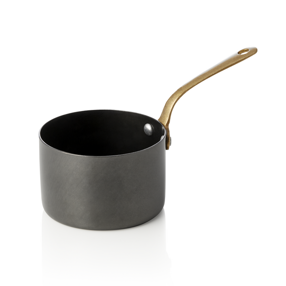 Steel & Style Serviertopf, mit Messinggriff, 280 ml, Ø 9 cm, schwarz, Messing, PVD, Chromnickelstahl Steel & Style Serviertopf, mit Messinggriff, 280 ml, Ø 9 cm, schwarz, Messing, PVD, Chromnickelstahl