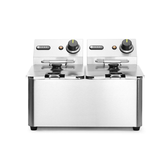 Hendi Fritteuse, 2 x 4 l, Kitchen Line, 8L, 230V/6000W, 470x380x(H)315mm Hendi Fritteuse, 2 x 4 l, Kitchen Line, 8L, 230V/6000W, 470x380x(H)315mm