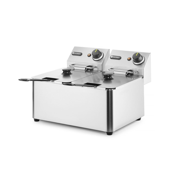 Hendi Fritteuse, 2 x 4 l, Kitchen Line, 8L, 230V/6000W, 470x380x(H)315mm 1 Hendi Fritteuse, 2 x 4 l, Kitchen Line, 8L, 230V/6000W, 470x380x(H)315mm