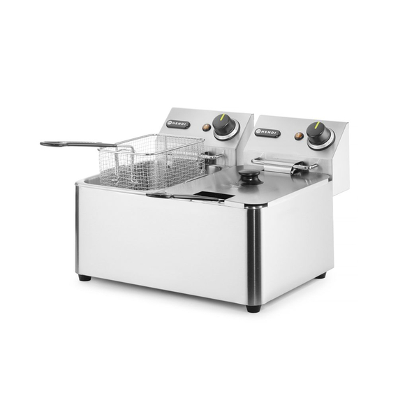 Hendi Fritteuse, 2 x 4 l, Kitchen Line, 8L, 230V/6000W, 470x380x(H)315mm 2 Hendi Fritteuse, 2 x 4 l, Kitchen Line, 8L, 230V/6000W, 470x380x(H)315mm