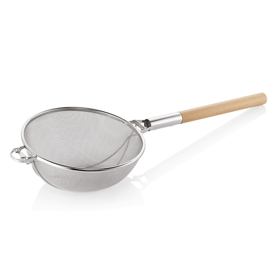 Was Germany Großküchensieb mit Rundholzgriff, Ø 30 cm, Maschenweite 1 mm, Chromnickelstahl Was Germany Großküchensieb mit Rundholzgriff, Ø 30 cm, Maschenweite 1 mm, Chromnickelstahl