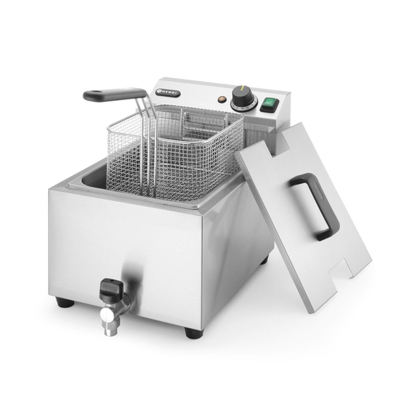 Hendi Fritteuse Profi Line mit Ablasshahn, 8 l, Profi Line, 8L, Hellgrau, 230V/3500W, 305x515x(H)354mm 3 Hendi Fritteuse Profi Line mit Ablasshahn, 8 l, Profi Line, 8L, Hellgrau, 230V/3500W, 305x515x(H)354mm