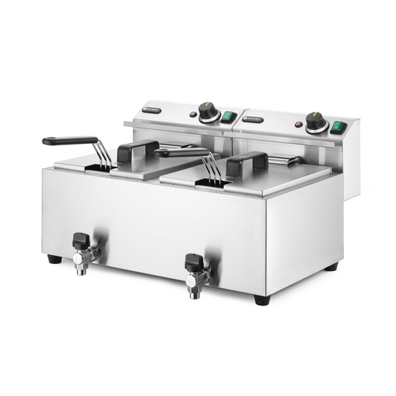Hendi Fritteuse Profi Line mit Ablasshahn, 2×8 l, Profi Line, 16L, 230V/7000W, 610x515x(H)369mm 2 Hendi Fritteuse Profi Line mit Ablasshahn, 2×8 l, Profi Line, 16L, 230V/7000W, 610x515x(H)369mm
