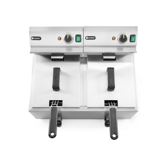 Hendi Fritteuse Profi Line mit Ablasshahn, 2×8 l, Profi Line, 16L, 230V/7000W, 610x515x(H)369mm 3 Hendi Fritteuse Profi Line mit Ablasshahn, 2×8 l, Profi Line, 16L, 230V/7000W, 610x515x(H)369mm