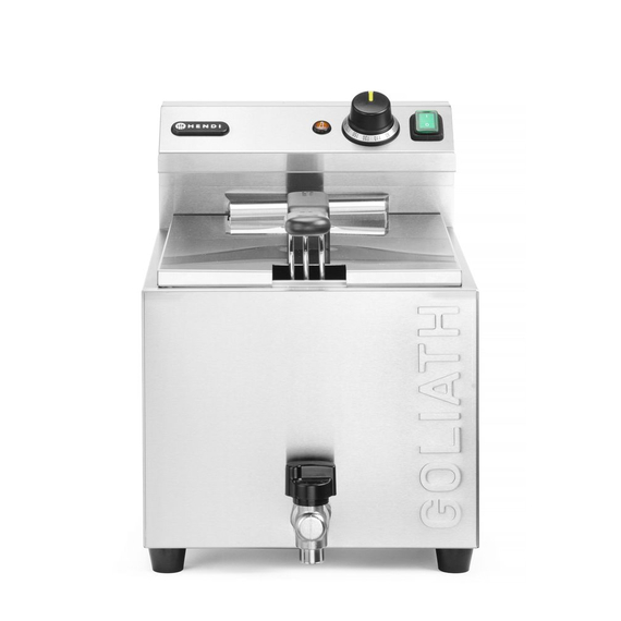 Hendi Fritteuse XL mit Ablasshahn GOLIATH, 10L, 400V/10200W, 300x585x(H)392mm Hendi Fritteuse XL mit Ablasshahn GOLIATH, 10L, 400V/10200W, 300x585x(H)392mm