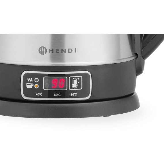 Hendi Elektrischer Wasserkocher kabellos mit Temperaturregelung, 1,8L, 230V/1800W, 230x165x(H)255mm 3 Hendi Elektrischer Wasserkocher kabellos mit Temperaturregelung, 1,8L, 230V/1800W, 230x165x(H)255mm
