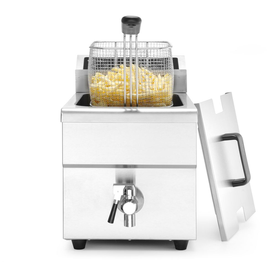 Hendi Induktionsfritteuse mit Ablasshahn - 8 l, 8L, Hellgrau, 230V/3500W, 288x619x(H)408mm 4 Hendi Induktionsfritteuse mit Ablasshahn - 8 l, 8L, Hellgrau, 230V/3500W, 288x619x(H)408mm