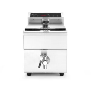 Hendi Induktionsfritteuse mit Ablasshahn - 8 l, 8L, Hellgrau, 230V/3500W, 288x619x(H)408mm