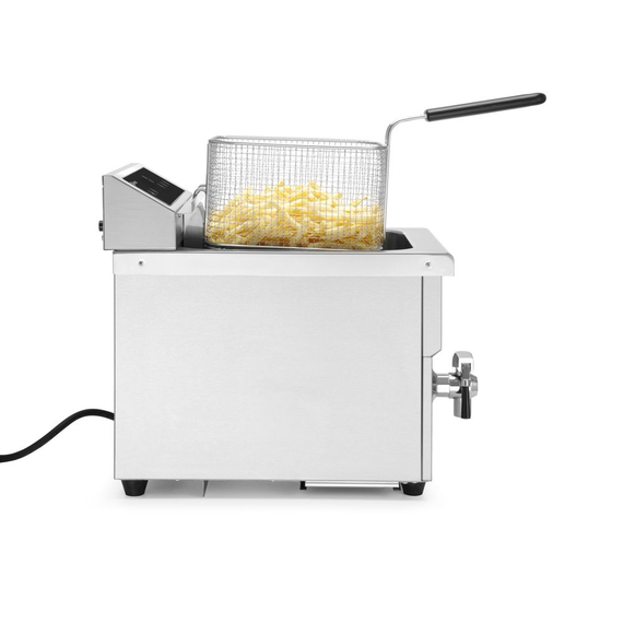 Hendi Induktionsfritteuse mit Ablasshahn - 8 l, 8L, Hellgrau, 230V/3500W, 288x619x(H)408mm 3 Hendi Induktionsfritteuse mit Ablasshahn - 8 l, 8L, Hellgrau, 230V/3500W, 288x619x(H)408mm
