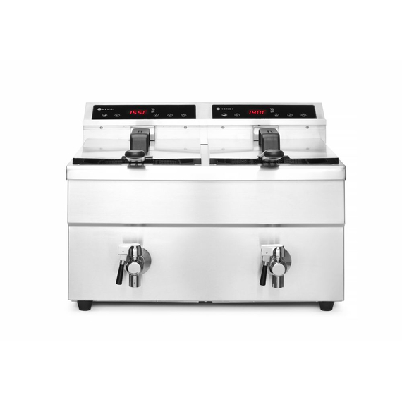 Hendi Induktionsfritteuse - mit Ablasshahn 2x8 l, Profi Line, 16L, 230V/7000W, 577x609x(H)410mm 1 Hendi Induktionsfritteuse - mit Ablasshahn 2x8 l, Profi Line, 16L, 230V/7000W, 577x609x(H)410mm