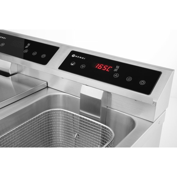 Hendi Induktionsfritteuse - mit Ablasshahn 2x8 l, Profi Line, 16L, 230V/7000W, 577x609x(H)410mm 4 Hendi Induktionsfritteuse - mit Ablasshahn 2x8 l, Profi Line, 16L, 230V/7000W, 577x609x(H)410mm