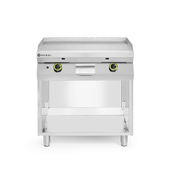 Hendi Gasgrillplatte, glatt, mit auf 3 Seiten geschlossenem Unterschrank, Kitchen Line, 10kW, 800x700x(H)900mm Hendi Gasgrillplatte, glatt, mit auf 3 Seiten geschlossenem Unterschrank, Kitchen Line, 10kW, 800x700x(H)900mm