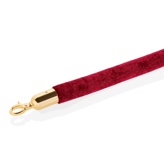 Was Germany Verbindungstau CLASSIC, Ø 3,2 cm, 1,5 m, burgunderrot, Velours, goldfarben, Edelstahl Was Germany Verbindungstau CLASSIC, Ø 3,2 cm, 1,5 m, burgunderrot, Velours, goldfarben, Edelstahl
