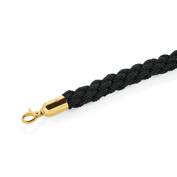 Was Germany Verbindungskordel CLASSIC, Ø 3,2 cm, 1,5 m, schwarz, goldfarben, Polyester, Edelstahl Was Germany Verbindungskordel CLASSIC, Ø 3,2 cm, 1,5 m, schwarz, goldfarben, Polyester, Edelstahl