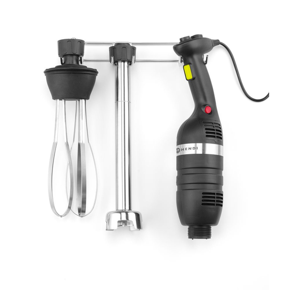 Hendi Set: Stabmixer 350 mit variabler Geschwindigkeit + Schneebesen + Halterung zur Wandmontage, Kitchen Line, Schwarz, 230V/350W, 110x324x(H)816mm 1 Hendi Set: Stabmixer 350 mit variabler Geschwindigkeit + Schneebesen + Halterung zur Wandmontage, Kitchen Line, Schwarz, 230V/350W, 110x324x(H)816mm