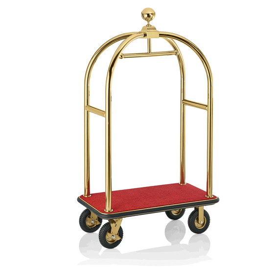 Was Germany Gepäckwagen DRIFT, 112 x 60 x 190 cm, titanium gold, roter Teppich, Chromnickelstahl 18/8 Was Germany Gepäckwagen DRIFT, 112 x 60 x 190 cm, titanium gold, roter Teppich, Chromnickelstahl 18/8