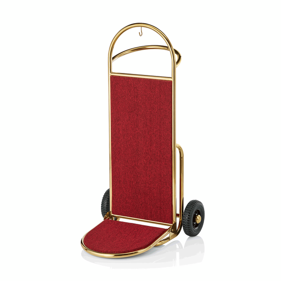 Was Germany Gepäckkarre SPRINT, 61 x 70 x 120 cm, goldfarben, roter Teppich, Edelstahl Was Germany Gepäckkarre SPRINT, 61 x 70 x 120 cm, goldfarben, roter Teppich, Edelstahl