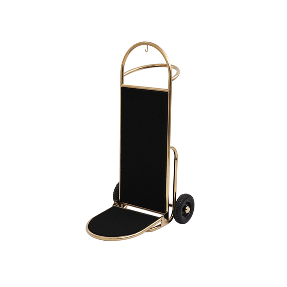 Was Germany Gepäckkarre SPRINT, 61 x 70 x 120 cm, goldfarben, schwarzer Teppich, Edelstahl Was Germany Gepäckkarre SPRINT, 61 x 70 x 120 cm, goldfarben, schwarzer Teppich, Edelstahl