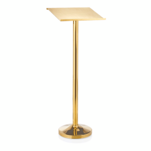 Was Germany Auslagepult, Höhe 120 cm, Ablagefläche 44 x 35 cm, goldfarben, Chromnickelstahl