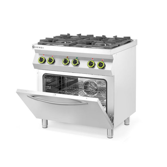 Hendi Gasherd 4-flammig mit Ofen GN 1/1, Kitchen Line, 230V/3000W, 19kW, 800x722x(H)900mm 3 Hendi Gasherd 4-flammig mit Ofen GN 1/1, Kitchen Line, 230V/3000W, 19kW, 800x722x(H)900mm