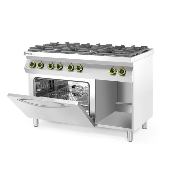Hendi Gasherd Kitchen Line 6-flammig mit Ofen GN 1/1, Kitchen Line, 230V/3000W, 28,5kW, 1200x722x(H)900mm 2 Hendi Gasherd Kitchen Line 6-flammig mit Ofen GN 1/1, Kitchen Line, 230V/3000W, 28,5kW, 1200x722x(H)900mm
