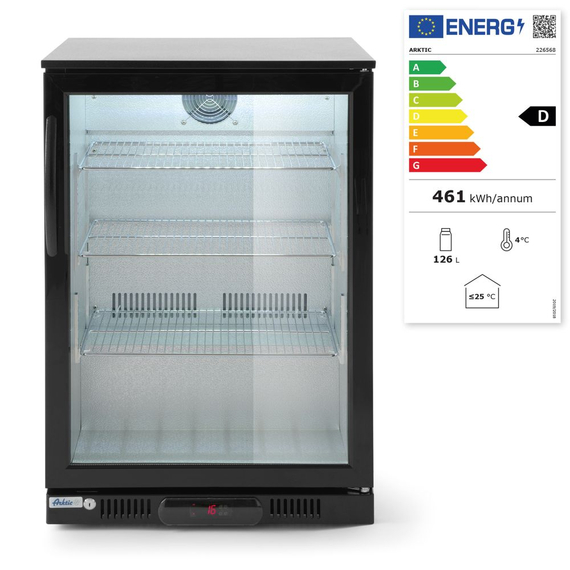 Arktic Bar-Kühlschrank eintürig, 105L, Schwarz, 220-240V/120W, 600x530x(H)865mm 2 Arktic Bar-Kühlschrank eintürig, 105L, Schwarz, 220-240V/120W, 600x530x(H)865mm