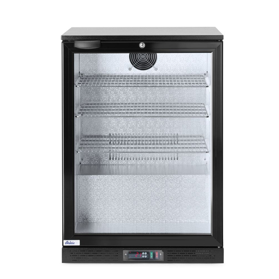Arktic Bar-Kühlschrank eintürig, 105L, Schwarz, 220-240V/120W, 600x530x(H)865mm Arktic Bar-Kühlschrank eintürig, 105L, Schwarz, 220-240V/120W, 600x530x(H)865mm