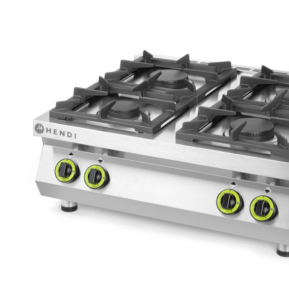 Hendi Gasherd Kitchen Line - 4 Kochfelder, Table-Top, Kitchen Line, 19kW, 800x700x(H)310mm 2 Hendi Gasherd Kitchen Line - 4 Kochfelder, Table-Top, Kitchen Line, 19kW, 800x700x(H)310mm