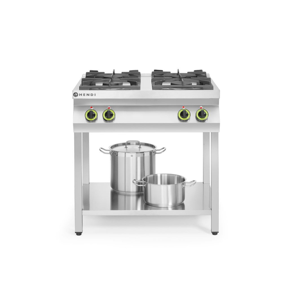 Hendi Gasherd Kitchen Line 4-flammig, offener Unterbau, Kitchen Line, 19kW, 800x700x(H)900mm 2 Hendi Gasherd Kitchen Line 4-flammig, offener Unterbau, Kitchen Line, 19kW, 800x700x(H)900mm