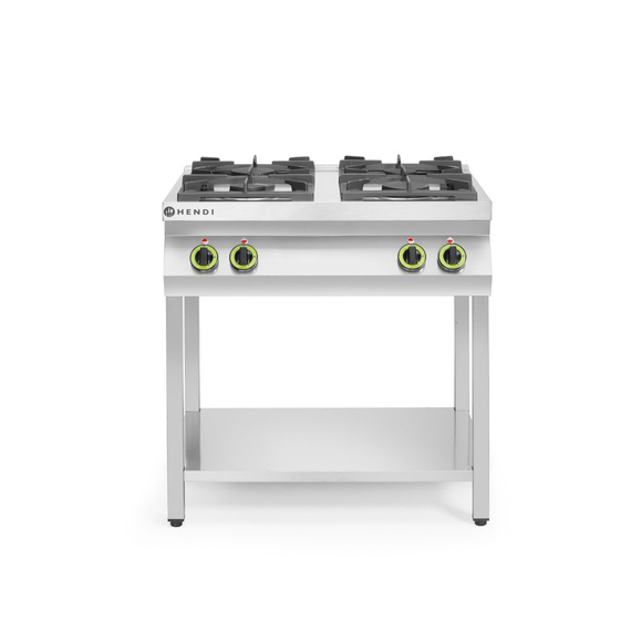 Hendi Gasherd Kitchen Line 4-flammig, offener Unterbau, Kitchen Line, 19kW, 800x700x(H)900mm Hendi Gasherd Kitchen Line 4-flammig, offener Unterbau, Kitchen Line, 19kW, 800x700x(H)900mm
