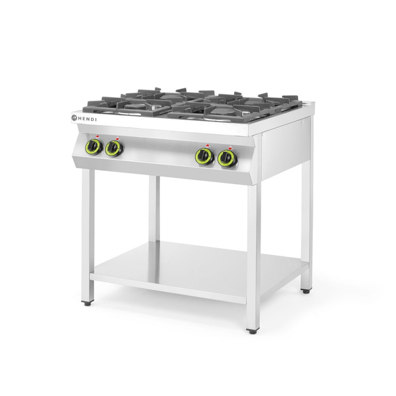 Hendi Gasherd Kitchen Line 4-flammig, offener Unterbau, Kitchen Line, 19kW, 800x700x(H)900mm 1 Hendi Gasherd Kitchen Line 4-flammig, offener Unterbau, Kitchen Line, 19kW, 800x700x(H)900mm