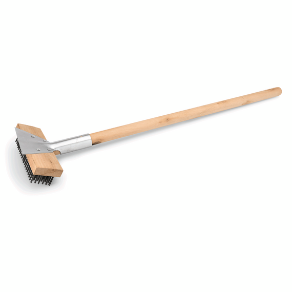 Was Germany Reinigungsbürste mit Schaber, 75 cm, mit Stahlborsten 2,5 cm, Holz, Stahl Was Germany Reinigungsbürste mit Schaber, 75 cm, mit Stahlborsten 2,5 cm, Holz, Stahl