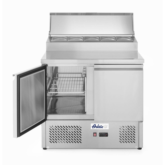 Arktic Kühltisch, zweitürig mit Aufsatz-Kühlvitrine 300 L, 230V/310W, 900x702x(H)1265mm Arktic Kühltisch, zweitürig mit Aufsatz-Kühlvitrine 300 L, 230V/310W, 900x702x(H)1265mm