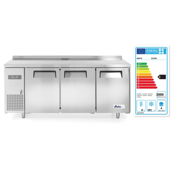 Arktic Tiefkühltisch, dreitürig Kitchen Line 390 L, Kitchen Line, 291L, 230V/550W, 1800x600x(H)886mm 2 Arktic Tiefkühltisch, dreitürig Kitchen Line 390 L, Kitchen Line, 291L, 230V/550W, 1800x600x(H)886mm