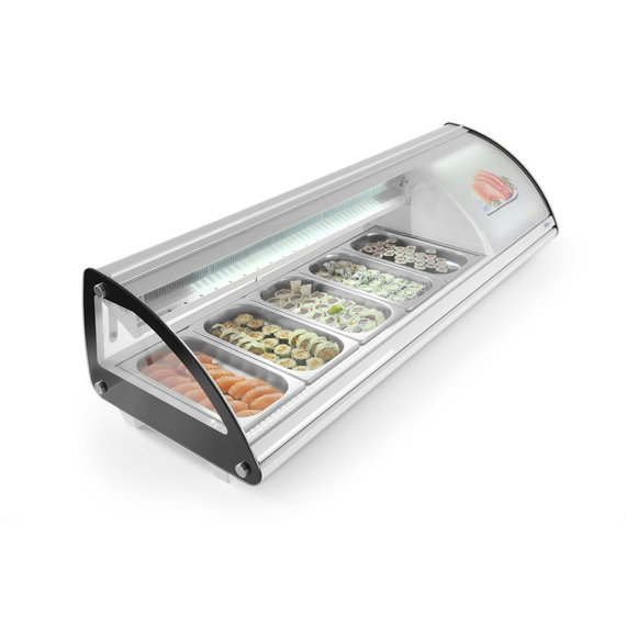 Arktic Sushi-Vitrine 5x GN 1/3, 230V/160W, 1307x445x(H)327mm 4 Arktic Sushi-Vitrine 5x GN 1/3, 230V/160W, 1307x445x(H)327mm