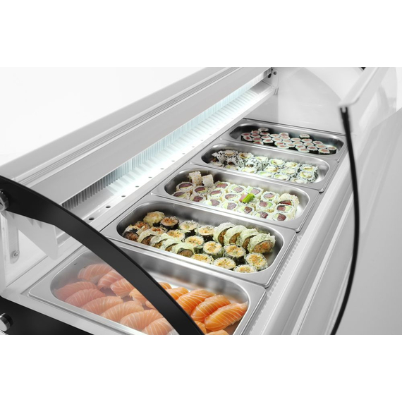 Arktic Sushi-Vitrine 5x GN 1/3, 230V/160W, 1307x445x(H)327mm 3 Arktic Sushi-Vitrine 5x GN 1/3, 230V/160W, 1307x445x(H)327mm
