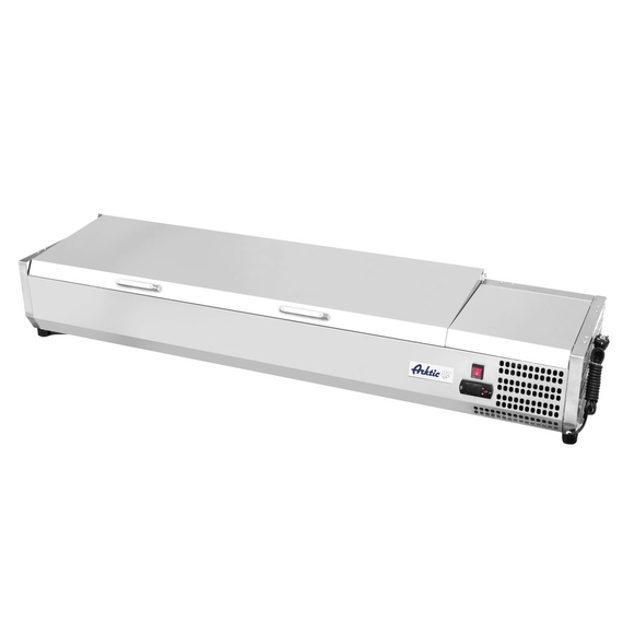 Arktic Aufsatz-Kühlvitrine Gastronorm 1/3, 6x GN 1/3, 230V/180W, 1405x420x(H)630mm Arktic Aufsatz-Kühlvitrine Gastronorm 1/3, 6x GN 1/3, 230V/180W, 1405x420x(H)630mm