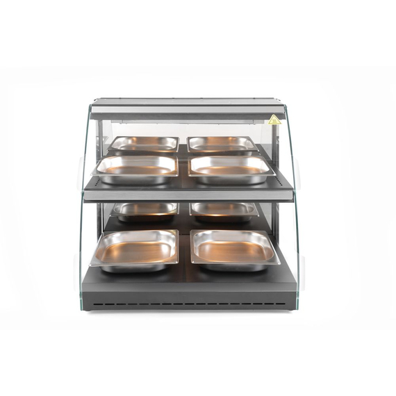 Hendi Warmhaltevitrine mit Quarzheizung, 2 Regalböden, 230V/560W, 650x485x(H)630mm Hendi Warmhaltevitrine mit Quarzheizung, 2 Regalböden, 230V/560W, 650x485x(H)630mm