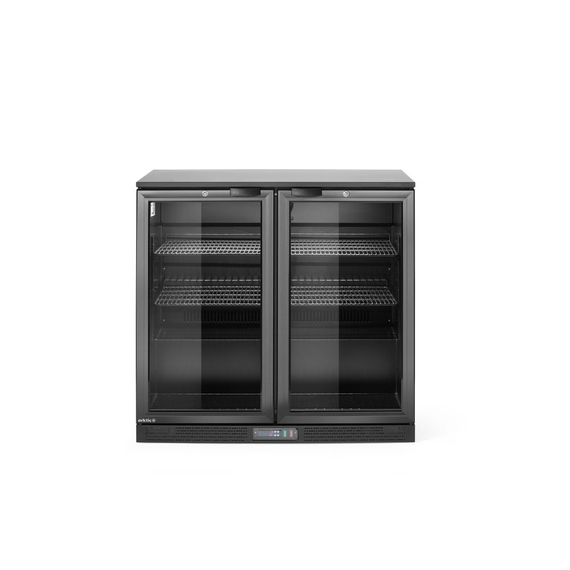 Arktic Bar-Kühlschrank mit doppelter Tür, 158L, Schwarz, 220-240V/160W, 900x530x(H)870mm Arktic Bar-Kühlschrank mit doppelter Tür, 158L, Schwarz, 220-240V/160W, 900x530x(H)870mm