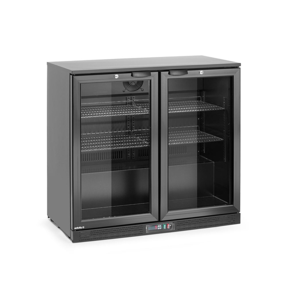 Arktic Bar-Kühlschrank mit doppelter Tür, 158L, Schwarz, 220-240V/160W, 900x530x(H)870mm 1 Arktic Bar-Kühlschrank mit doppelter Tür, 158L, Schwarz, 220-240V/160W, 900x530x(H)870mm