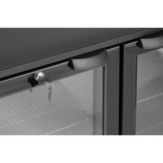 Arktic Bar-Kühlschrank mit doppelter Tür, 158L, Schwarz, 220-240V/160W, 900x530x(H)870mm 3 Arktic Bar-Kühlschrank mit doppelter Tür, 158L, Schwarz, 220-240V/160W, 900x530x(H)870mm