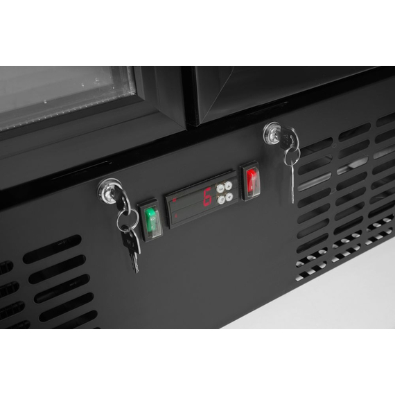 Arktic Bar-Kühlschrank mit zwei Türen, 384L, Schwarz, 220-240V/365W, 900x530x(H)1820mm 4 Arktic Bar-Kühlschrank mit zwei Türen, 384L, Schwarz, 220-240V/365W, 900x530x(H)1820mm